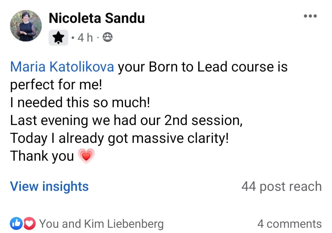 Nicoleta Born to Lead